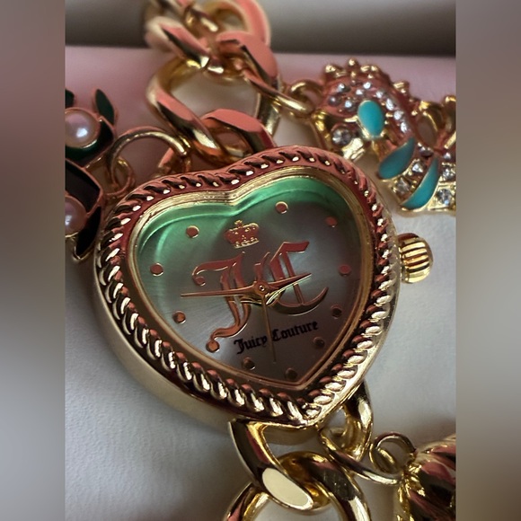 Juicy Couture Jewelry - Juicy Couture Gold and Green Charm Bracelet